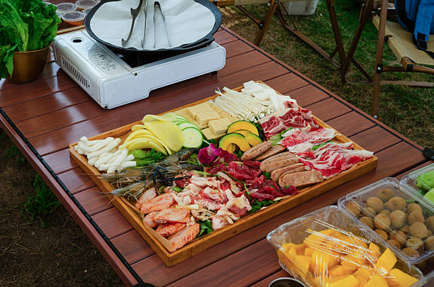 Prepare various foods for barbecue
