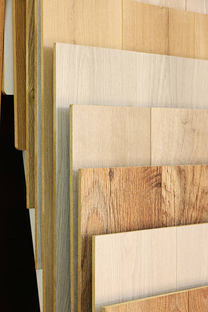 istock Many different samples of wooden flooring in store 2215170114