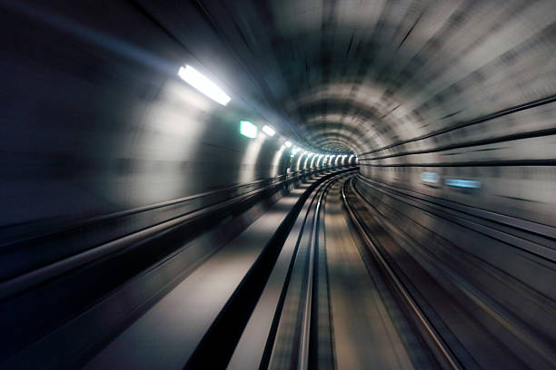 istock Blurred motion in metro tunnel. Copenhagen metro 2215170341