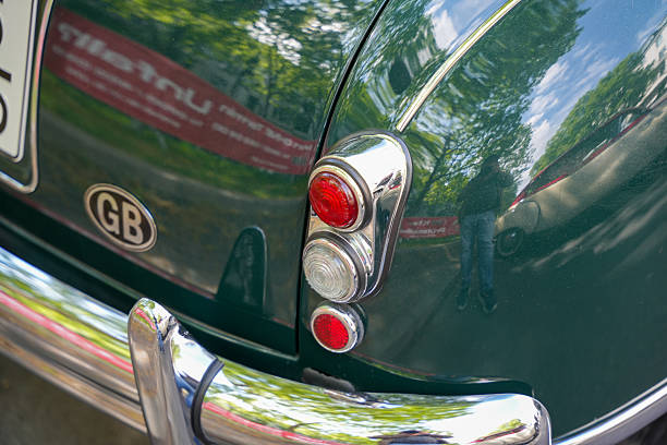 Gorizia, Italy - May 24, 2015: Vintage photo of Fiat 500 B car, commonly known as Topolino - front view - parked and exhibited on antiche scuderie meeting.