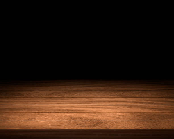 istock Empty wooden table on dark background Empty Space for display your products 2215175291