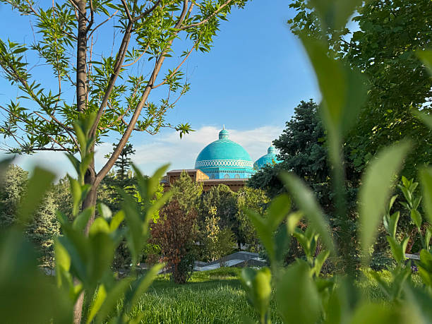istock Blue Dome of the Memorial Museum through Greenery 2215181993