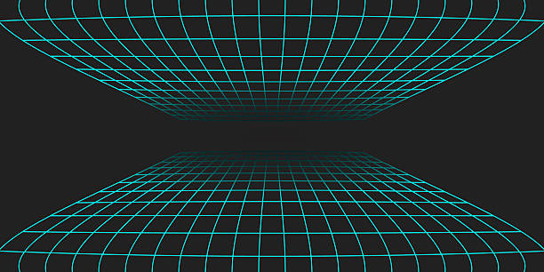 3d wireframe perspective grid room template design vector illustration background. Empty 3 dimension virtual room with perspective wireframe grid geometric sketch. Cyber virtual line interior frame.