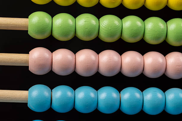 istock abacus for learning and development, close up, green pink and blue color toys, side view 2215182752
