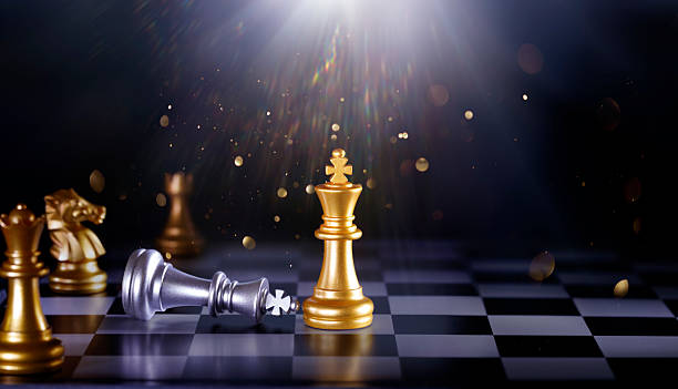 istock Chess King Beats And Win - Successful Business Strategy - Checkmate - Competition Concept - Checkmate 2215182763