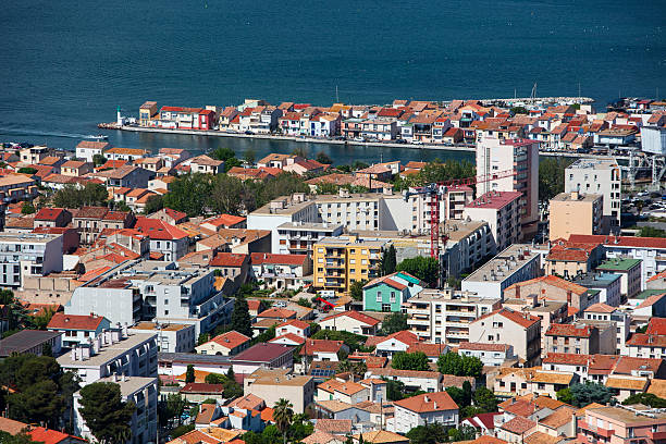 istock Sete-French seaside town from above 2215184928