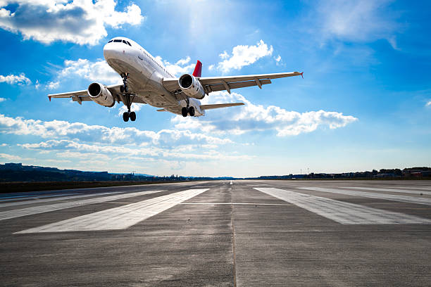 istock Passenger airplane taking off at Passenger airplane taking off 2215185452