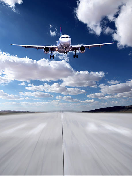 istock Passenger airplane taking off at Passenger airplane taking off 2215185797