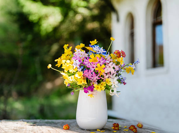 istock Beautiful Wild spring flowers bouquet  in vase 2215191906