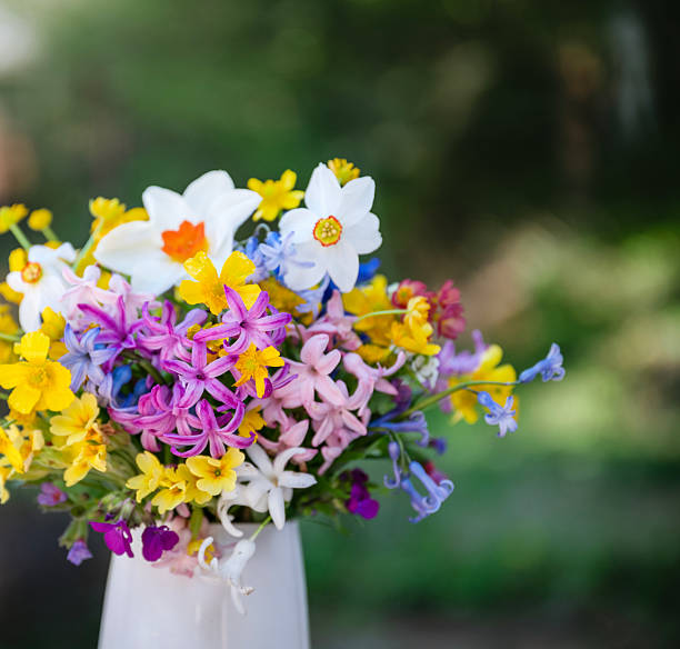 istock Beautiful Wild spring flowers bouquet  in vase 2215191964