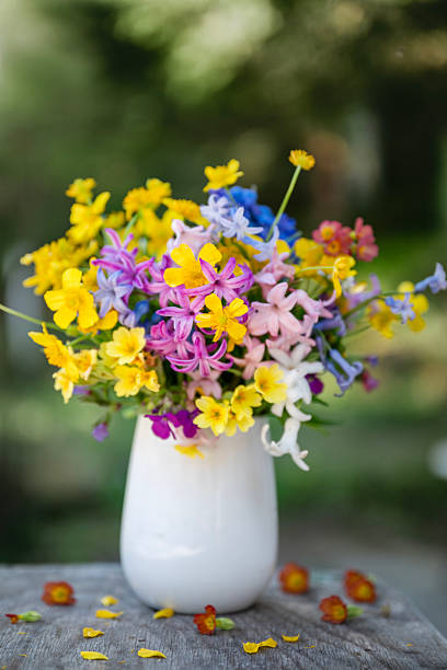 istock Beautiful Wild spring flowers bouquet  in vase 2215191998