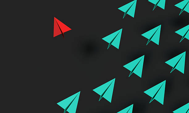 istock paper wing aircaft airport fly red blue green color different group teamwork idea growth innovation strategy business origami progress solution success leadership creative investment management plan 2215192663