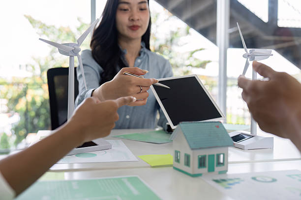 istock Sustainability Planning and Strategy. Discussing renewable energy solutions with a focus on ESG. 2215197778