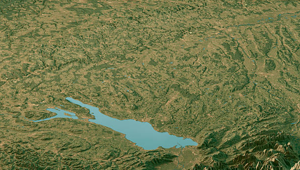 istock Bodensee Ulm Region Satellite Landscape View 3D Render Color 2215202981