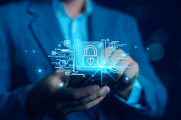 istock showing online password privacy concept on internet. Data security on the spot. Cyber ​​security technology and data protection on the internet. 2215206861
