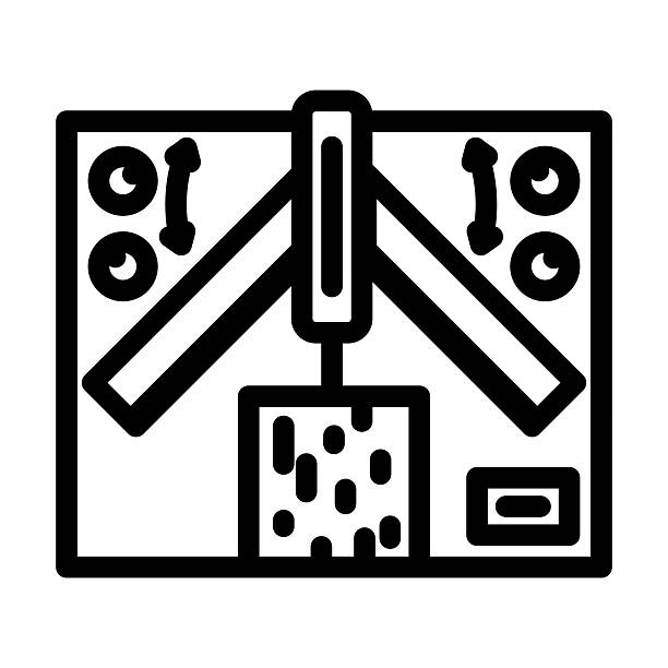 precision wood cutting framing line icon vector illustration precision wood cutting framing line icon vector. precision wood cutting framing sign. isolated contour symbol black illustration roof cladding stock illustrations
