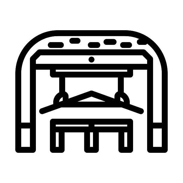 timber framing workshop wood frame line icon vector illustration timber framing workshop wood frame line icon vector. timber framing workshop wood frame sign. isolated contour symbol black illustration roof cladding stock illustrations