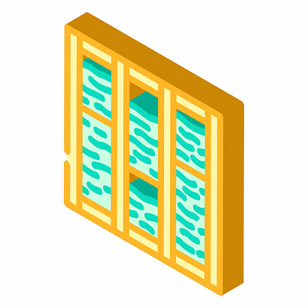 insulation installation frame house isometric icon vector illustration insulation installation frame house isometric icon vector. insulation installation frame house sign. isolated symbol illustration roof cladding stock illustrations