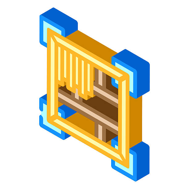 floor joists wood frame house isometric icon vector illustration floor joists wood frame house isometric icon vector. floor joists wood frame house sign. isolated symbol illustration roof cladding stock illustrations
