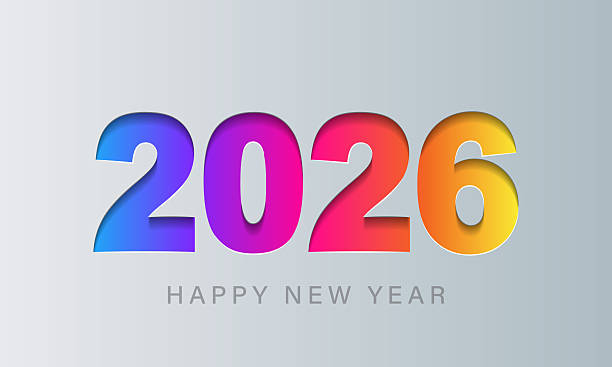 istock Happy new year 2026. Vector background. Brochure or calendar cover design template. 2215243680