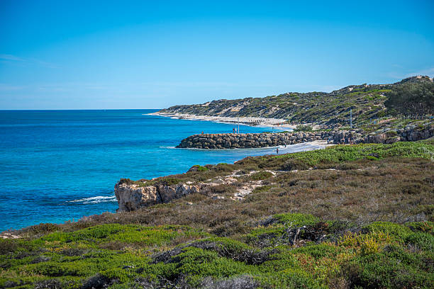 istock Scenic Coastal View Featuring Rocks, Cliffs, and Burns Beach Alongside Indian Ocean, City of Joondalup, Western Australia, 11 April 2020 2215256147