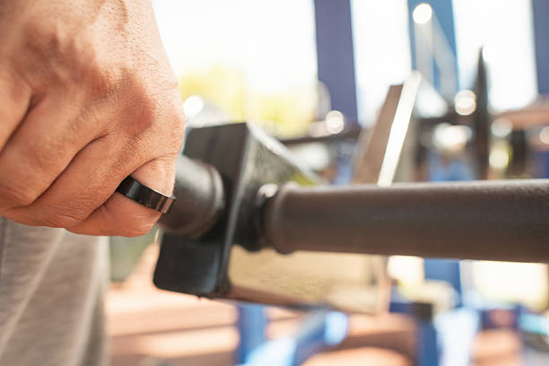 istock Man with smart ring at outdoor gym 2215259023