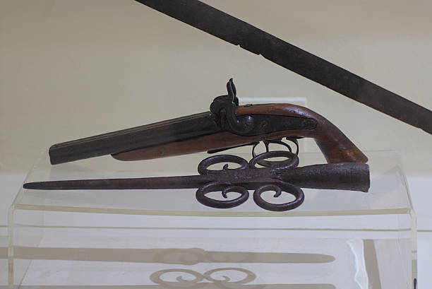 Antique Spanish fire musket
