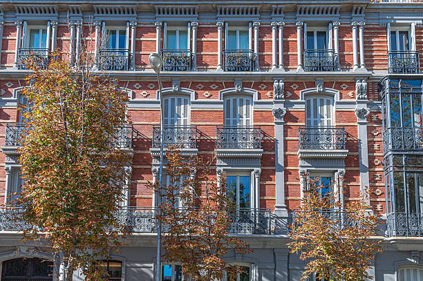 Urban scene, architecture detail in Madrid, Spain