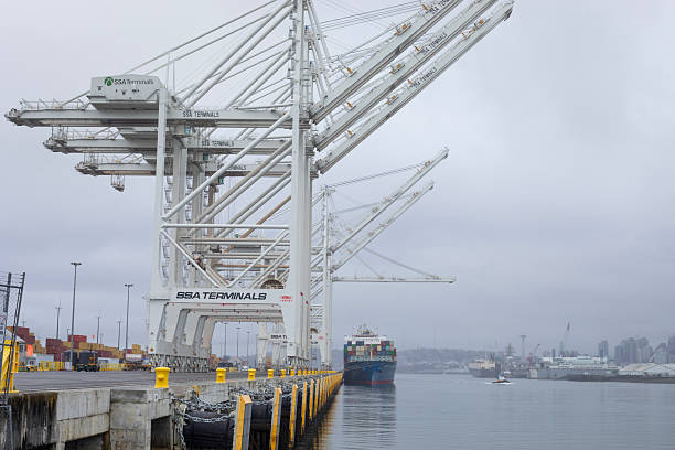 The busy Port of Los Angeles