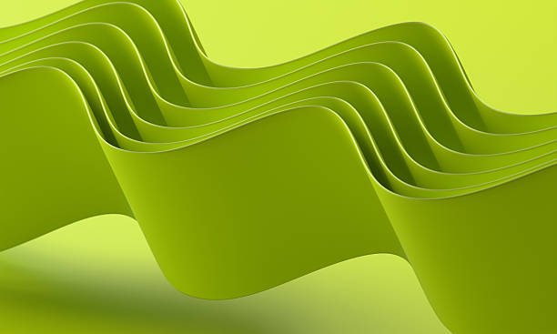 istock Modern Chartreuse Flowing Waves Background for Fresh Digital Design 2215266507