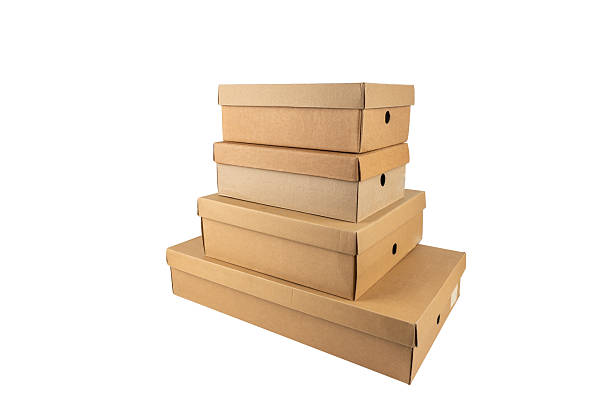 istock Four boxes are stacked on top of each other like a pyramid. 2215268173