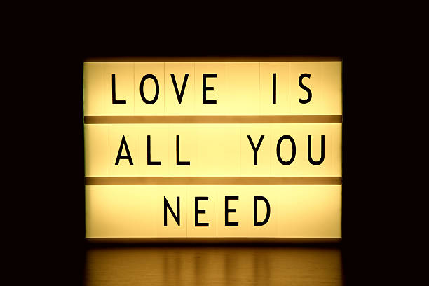 istock Lightbox with words Love Is All You Need 2215268739