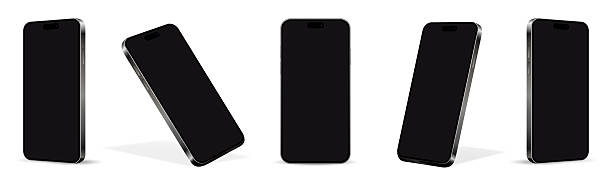istock Realistic smartphone mockup. Mobile phone isolated on white background. Cellphones set. 2215273930