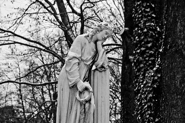 Verano cemetery, Rome, Italy: detail of the Vitali's family grave by the sculptor Francesco Fabi Altini 1902.