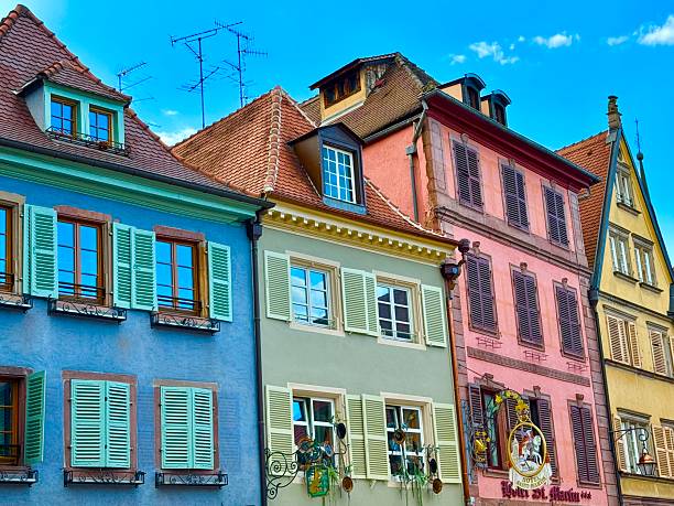 Colmar, France: 05/15/2025 - Colmar is a town in the Alsace region of northeastern France, near the German border. Its old town has cobblestone streets lined with half-timbered medieval and Renaissance buildings.