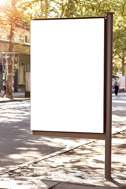 istock Blank advertising board on street 2215277316