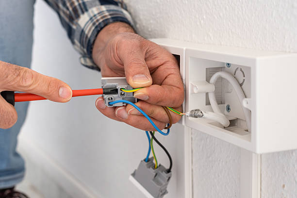 istock Electrician at work on a residential electrical system. Electricity. 2215280984