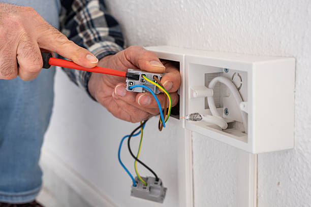 istock Electrician at work on a residential electrical system. Electricity. 2215280985