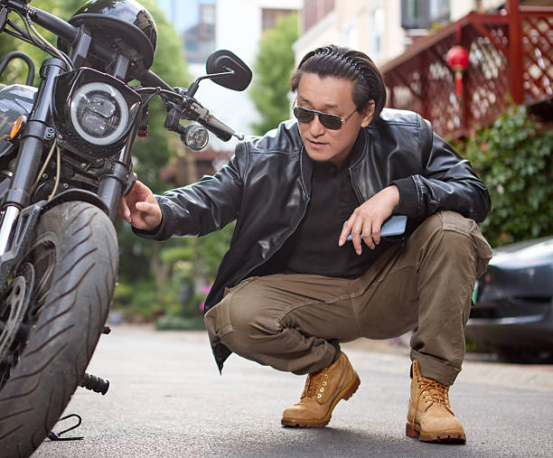 istock Motorcyclists' preparations before departure 2215283967