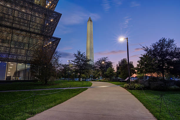 The Washington Monument at twilight
