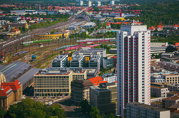 Leipzig bird's view, Germany, Sachsen