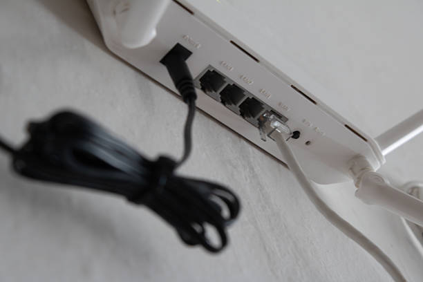 istock wifi router ports with antennas 2215298216