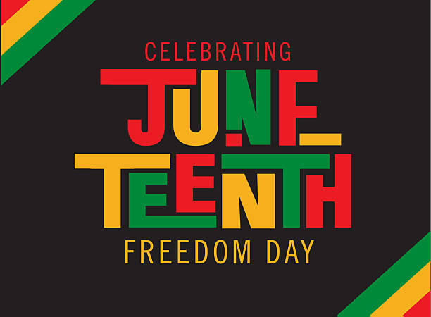 Juneteenth Freedom Day Celebration horizontal web banner design Vector illustration of Juneteenth Celebration typography design. Fully editable vector eps. Use for advertisements, posters, web banners, leaflets, cards, t-shirt designs and backgrounds. African-American black history. Freedom or Liberation day. Royalty free stock image. juneteenth stock illustrations