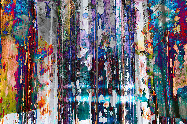 An evocative photo montage where vibrant hues and layered imagery intersect. By combining the profiles of a man and a woman in a silent confrontation, a weathered door with peeling paint, and a stand of forest trees, the composition becomes a metaphor for memory, time, and emotional duality. The vivid palette amplifies the surreal tension—organic meets manmade, stillness meets conflict, identity meets erosion. It's a striking visual narrative, abstract yet intimate, meant to invite reflection.