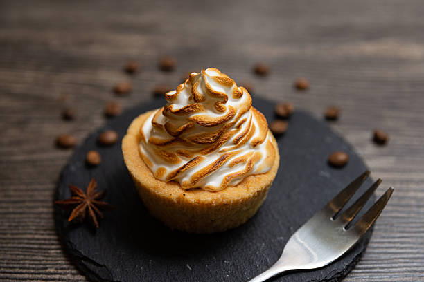 istock Toasted Meringue Tartlet with Coffee Beans. 2215307587