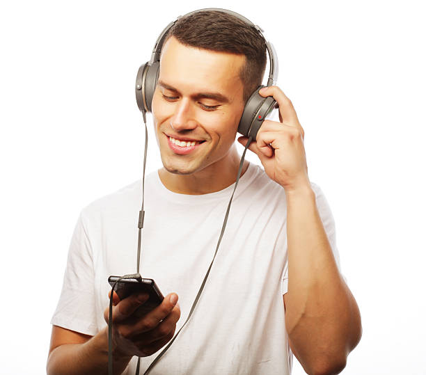 istock Handsome young man in headphones 2215322171