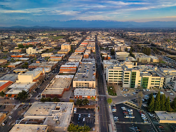 istock Visalia Aerial With Mountains During The Golden Hour 2215327005