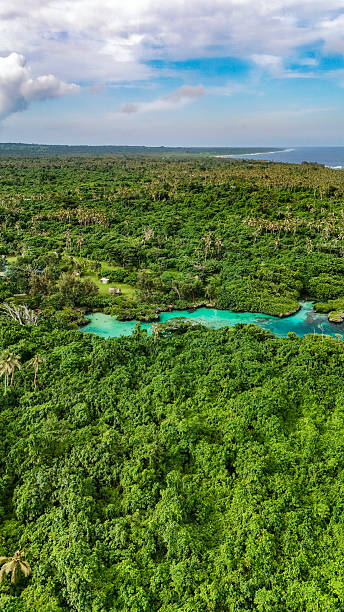 istock A small aqua lagoon as seen on the coast. 2215333434