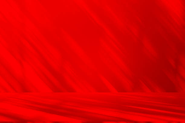 istock Studio style background wall decoration presentation uses white and red tones. with shadows cast from a nearby window, concept creating a decorative 2215337998