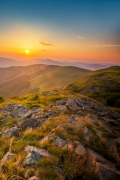 istock Beautiful summer sunset in the mountains 2215338183